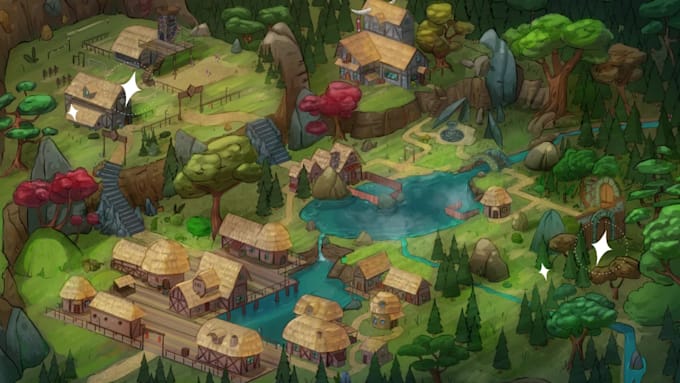 paint the map illustration for you