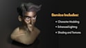 do 3d model for game asset, character model, props, weapon and nft art