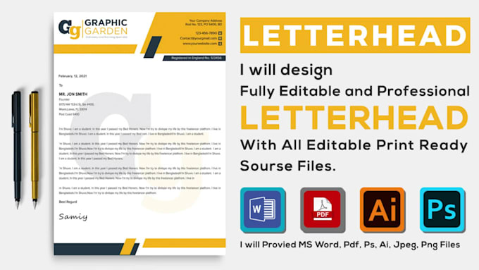 design letterhead and stationery items