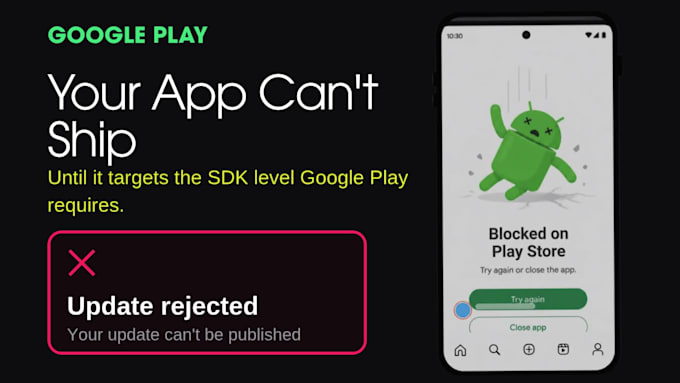 update your android app to target sdk 36 or android 16