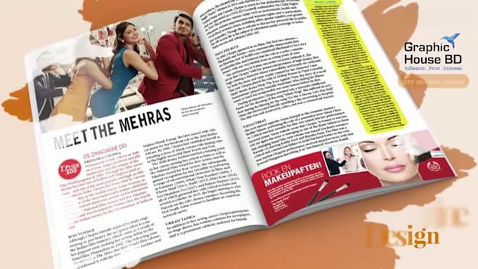 design editorial magazine layout in indesign for print