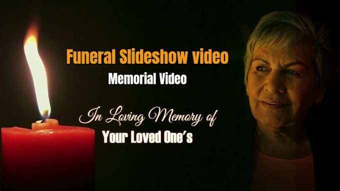 create funeral slideshow video and memorial tribute video