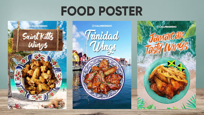 create food advertisement poster for your brand