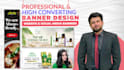 make a professional website banner, youtube banner or slider