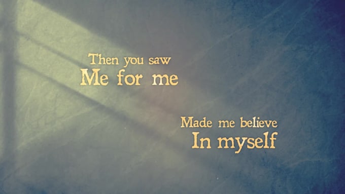 make an aesthetic lyric video