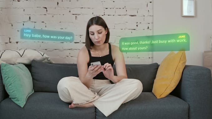 create a modern chat bubble animation