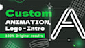 do cutting edge custom logo animation