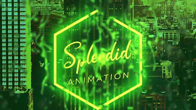 make a splendid rain fx logo or intro animation