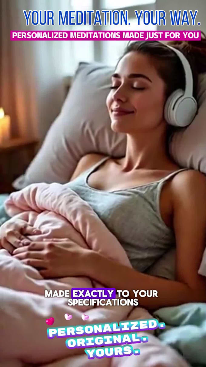 personalize a guided meditation or self hypnosis video just for you