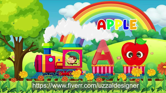 make 2d kids learning videos, kids animation, kids video,