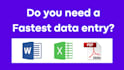fastest data entry transcribe data PDF to word data collection web research