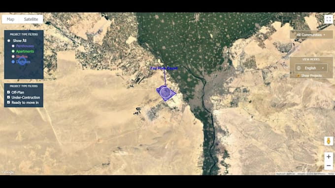 overlay site plan images on google map api and create interactive maps