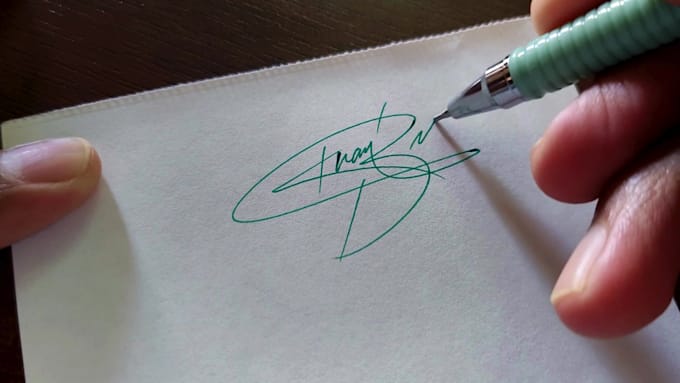 design handwritten signature, scripted cursive logo