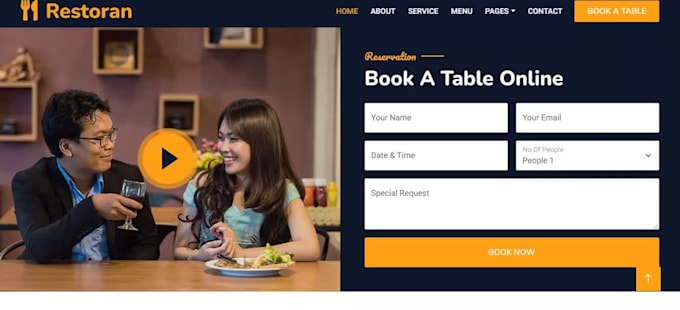 build a restaurant website with online orders and delivery
