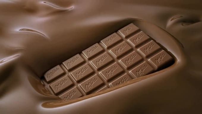 render 3d food modeling, 3d chocolate bar, 3d food animation, cgi food render