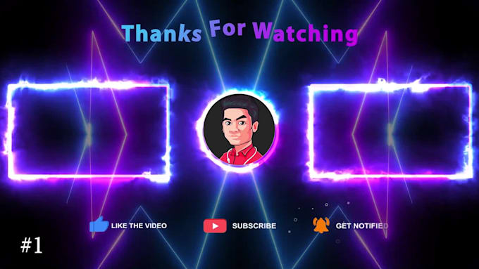 create youtube outro, end screen video in 4 hours only