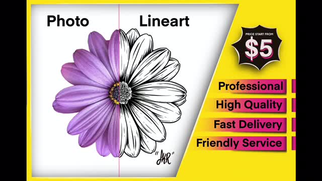 draw line art illustration from your image