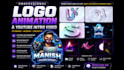 create 2d 3d logo animation and cinematic brand intro