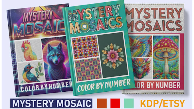 create mystery mosaic color by number book for adults