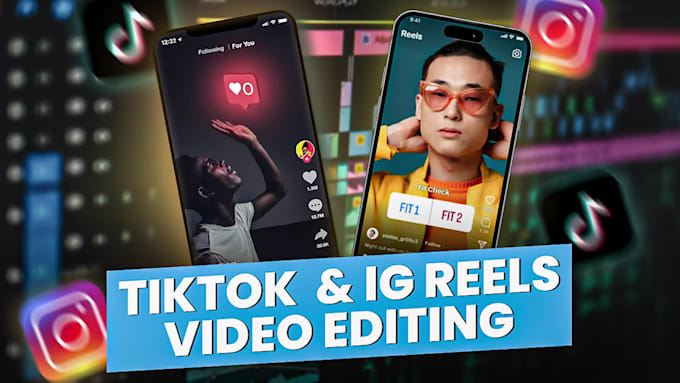 do viral short form video editing for tiktok, instagram reels and youtube shorts