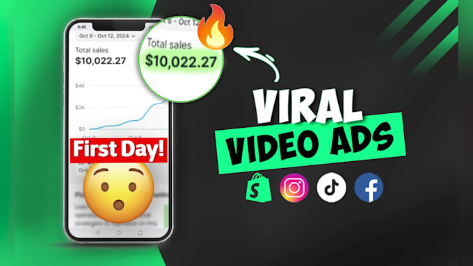 create shopify dropshipping video ads, or facebook video ads