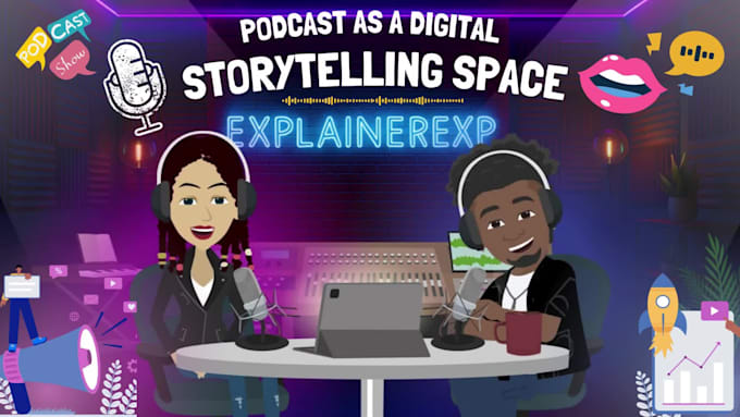 create 2d animated explainer videos for your podcast