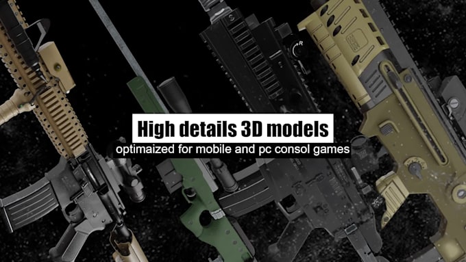 make gun model and game props for your game