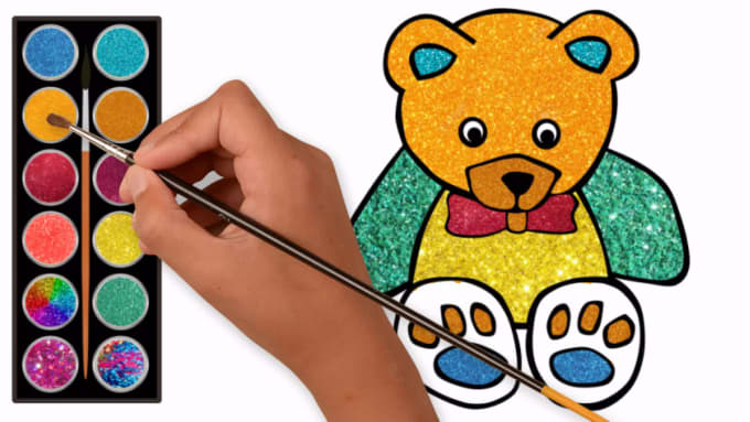 Do kids coloring pages video for youtube channel by Picretouch | Fiverr