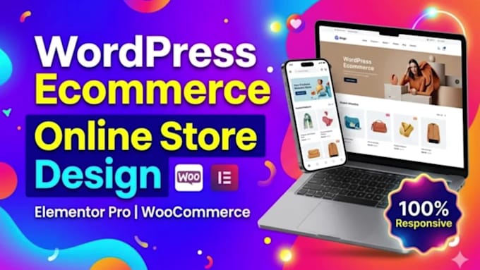 design wordpress ecommerce website using elementor pro and woocommerce