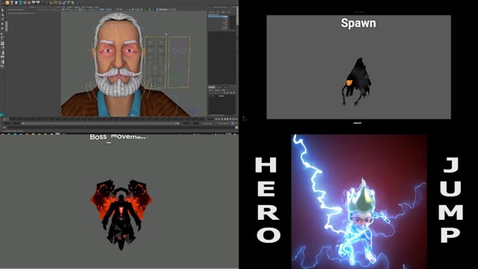 do 3d character animation, modeling and rigging