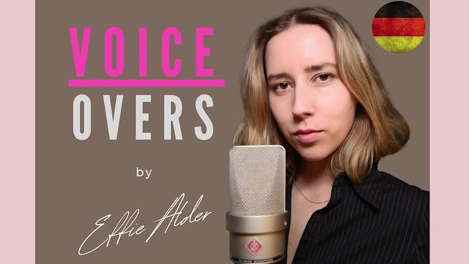 record a young female german voice over