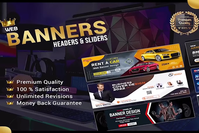 creative website banner, header, slider, ecommerce banner ad, web banners