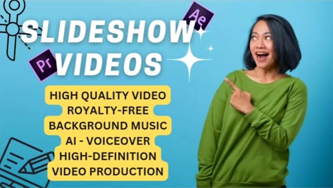 make business ads slideshow videos with ai voice over