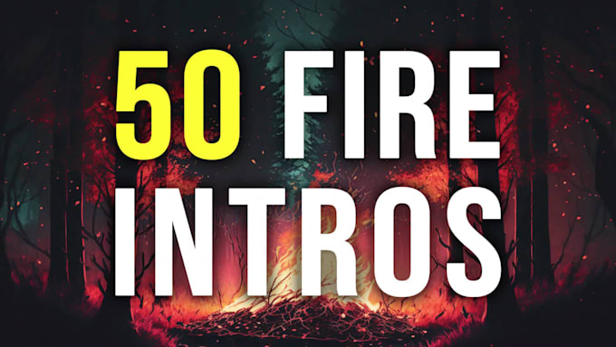 make 50 epic fire logo intro video animation