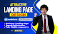 design attractive landing page, webflow landing page, wordpress landing page