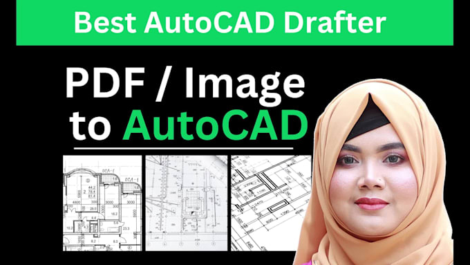 convert PDF to cad, draw floor plan in autocad