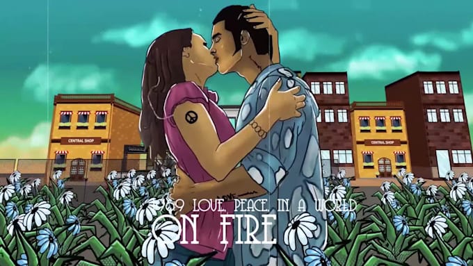 create an animated lyric video or music video