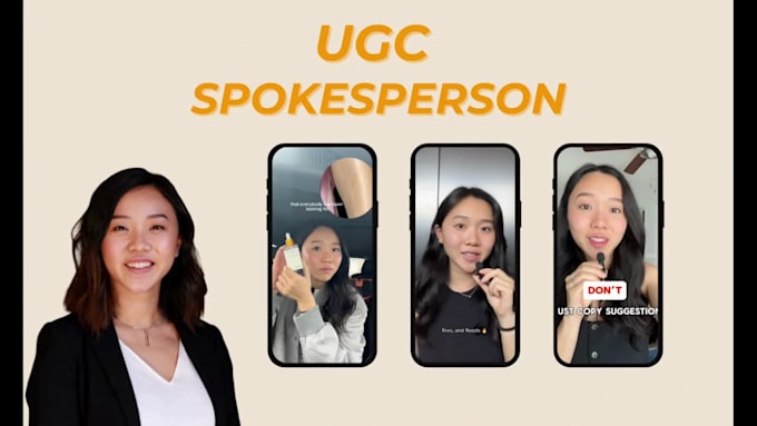 create a spokesperson asian female ugc video