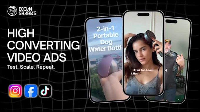 create high converting tiktok and facebook video ads for dropshipping