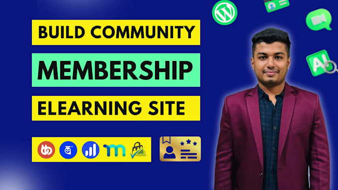 build membership, subscription, community, elearning, course website