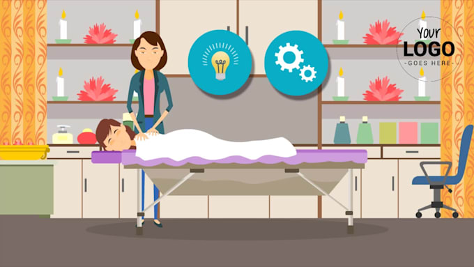 make massage therapy or spa service 2d animated awesome video