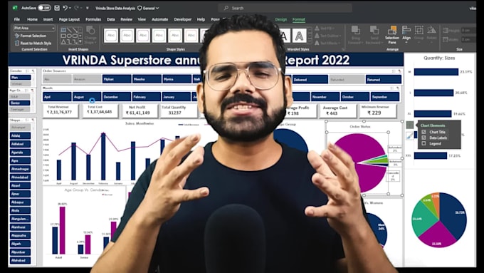Build automated excel, power bi reports, dashboards of sales,inventory ...