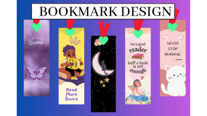 Design creative printable custom bookmark by Kedhikedhi2 | Fiverr