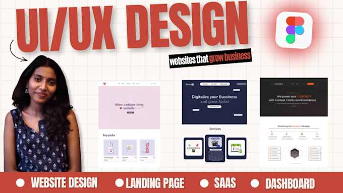 ui ux design, website design, saas dashboard design in figma