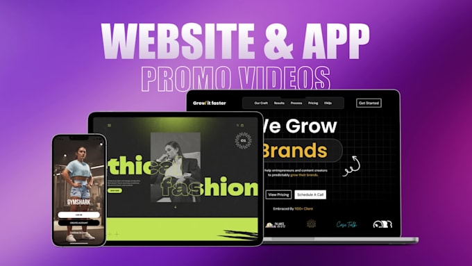create an amazing website or app promo video