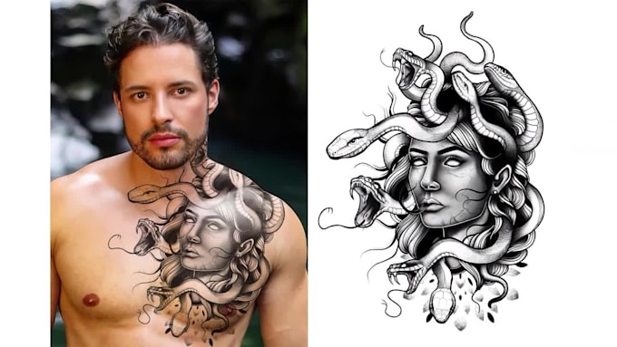 create professional custom tattoo design, tattoo sleeve