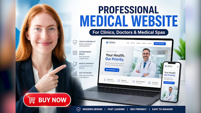 design or redesign a professional wordpress medical website