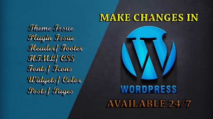 make wordpress changes and fix or add custom design