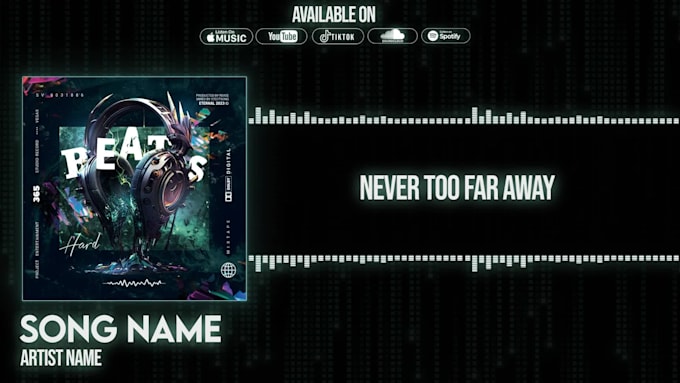make unique audio spectrum or music visualizer with lyrics