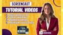 record or edit screencast video tutorial for website or app with voiceover